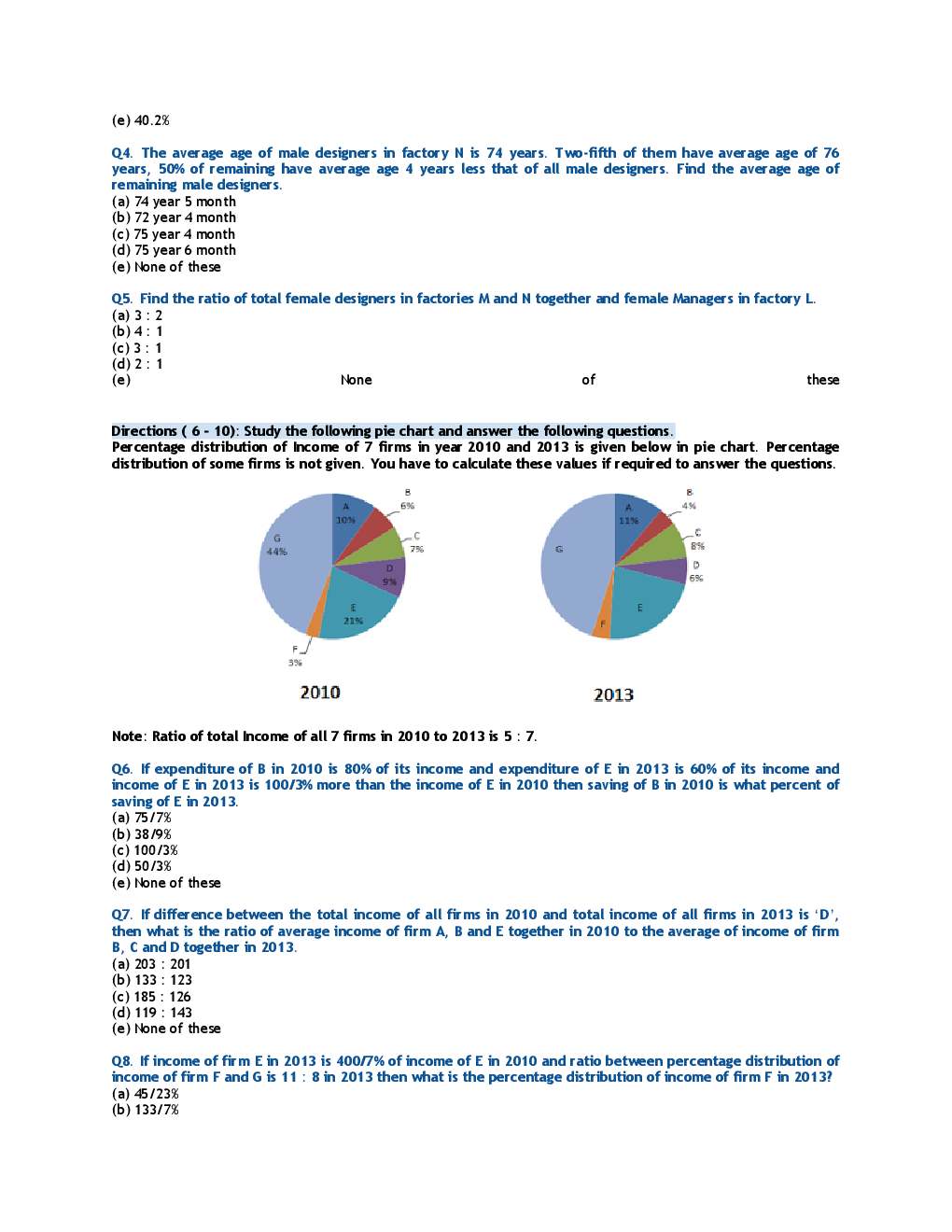 MCQs Quantitative Aptitude (400+ Data Interpretation) With Solutions - Page 4