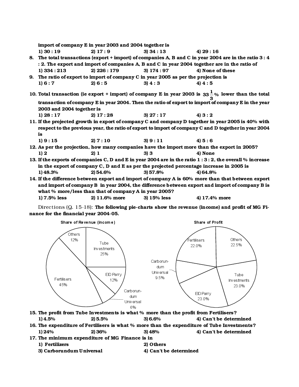 MCQs Quantitative Aptitude (Data Interpretation) With Solutions - Page 3