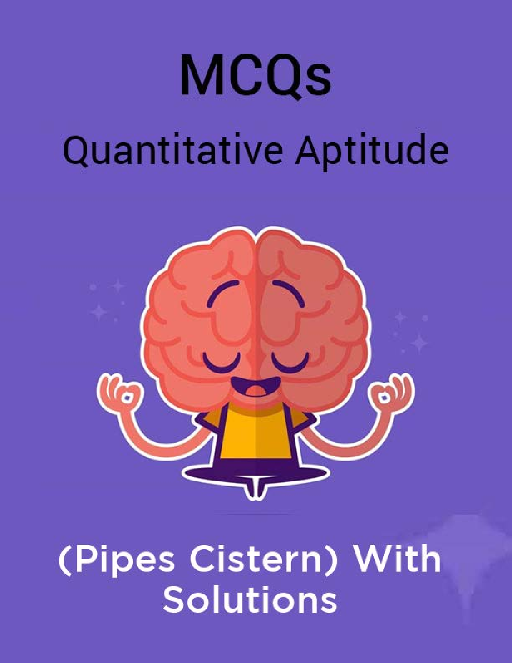 MCQs Quantitative Aptitude (Pipes Cistern) With Solutions - Page 1