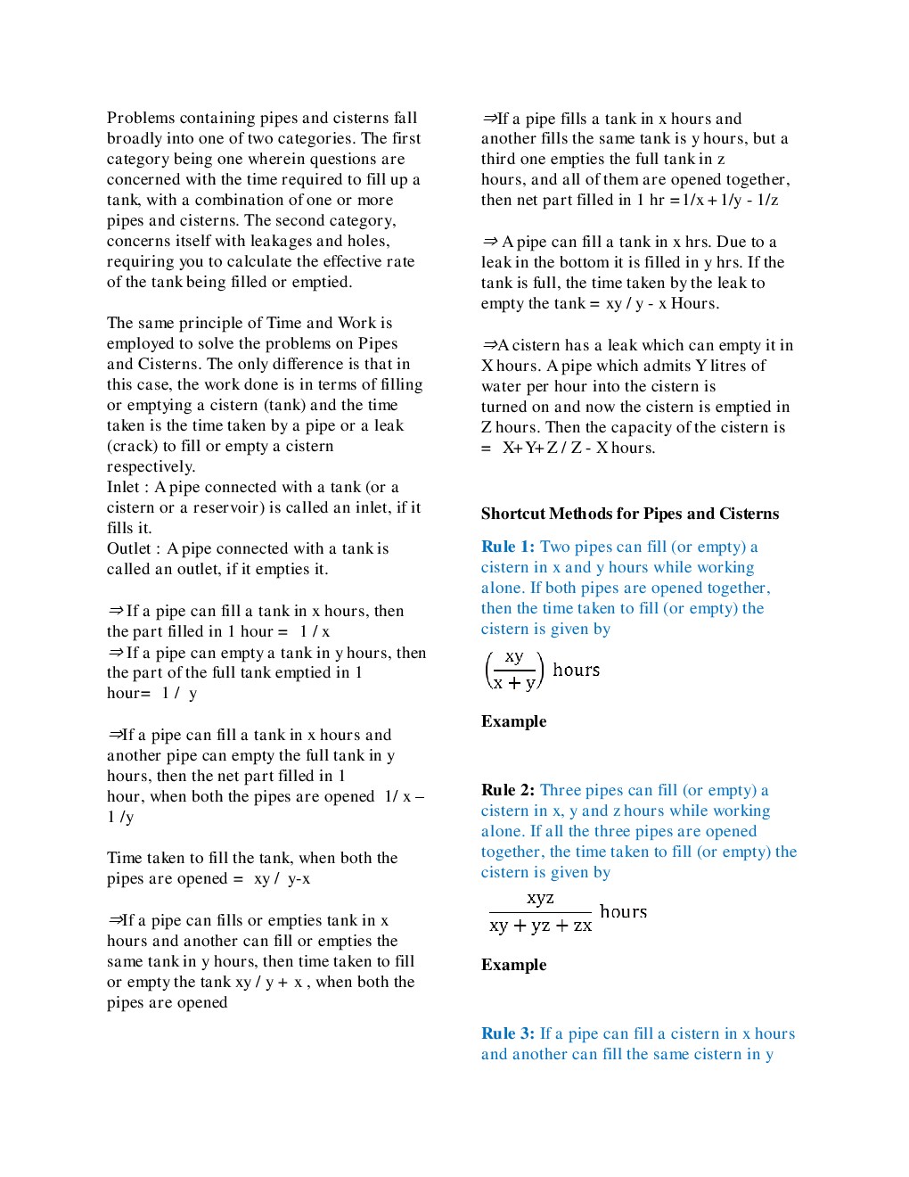 MCQs Quantitative Aptitude (Pipes Cistern) With Solutions - Page 3