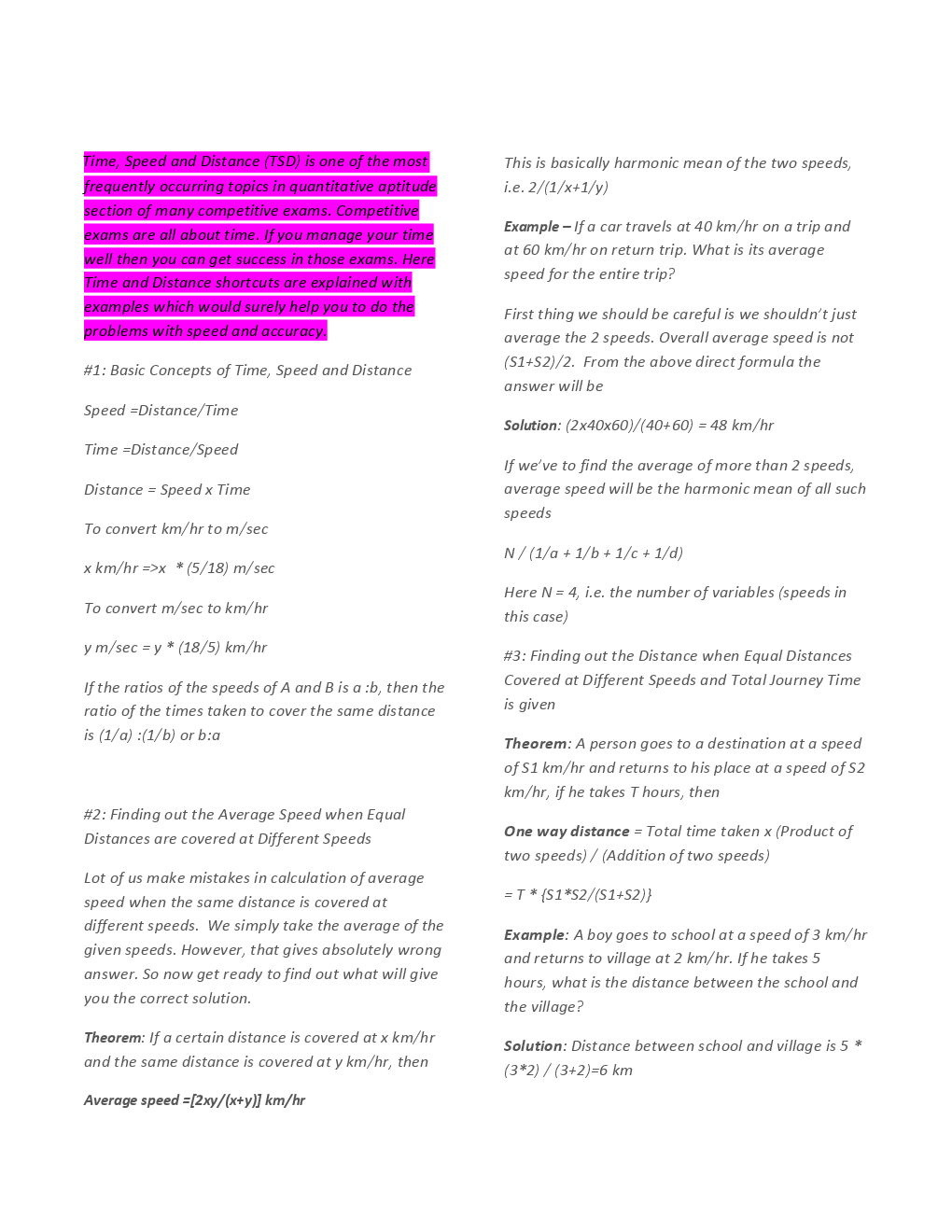 MCQs Quantitative Aptitude (Time & Distance) With Solutions - Page 3