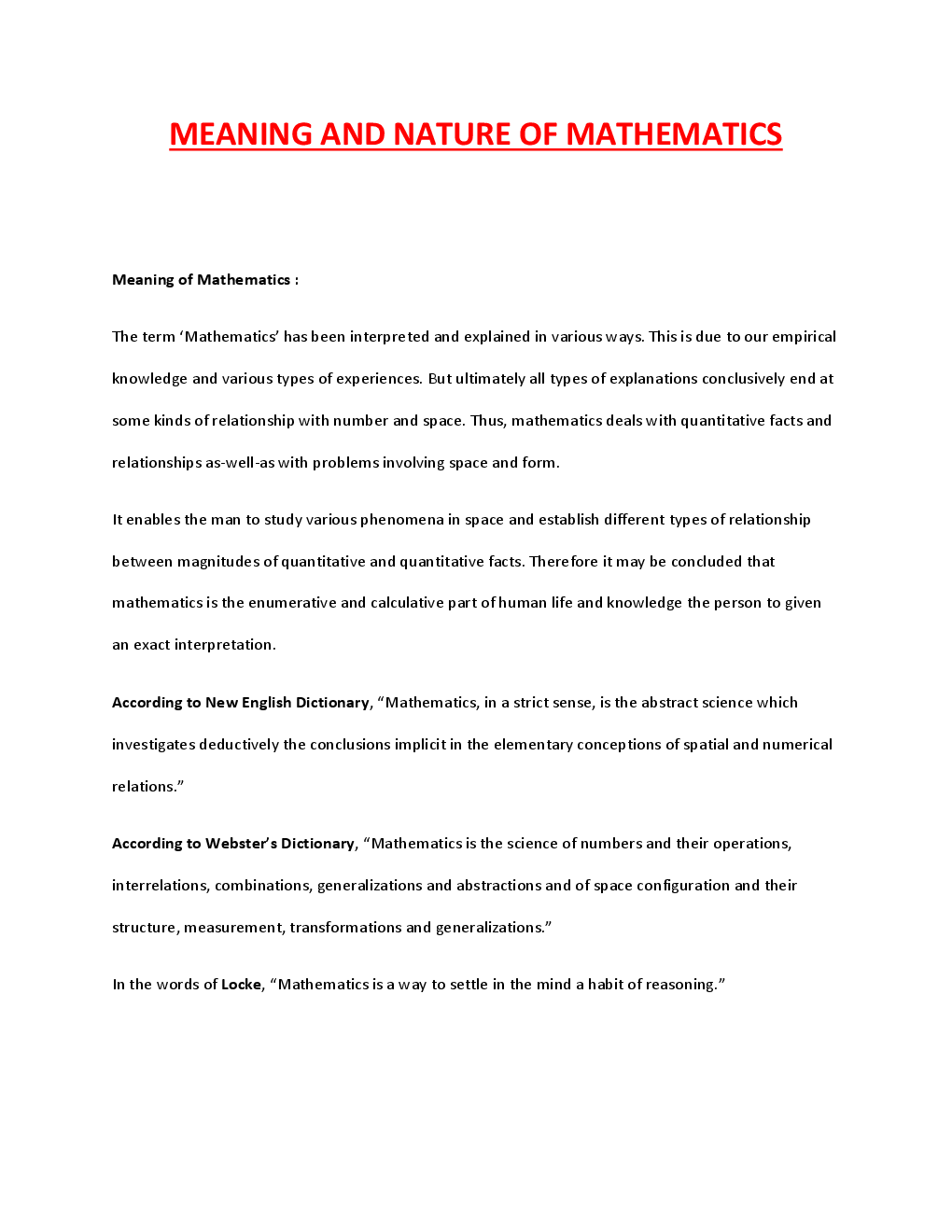 CTET Mathematics Study Material Notes Part-I - Page 2