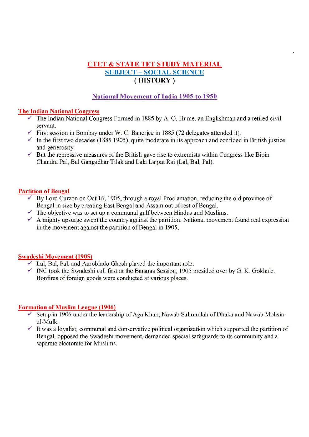 CTET Social Science Study Material Notes - Page 2