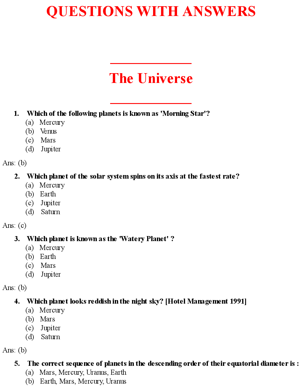 RRB Study Material (World Geography) - Page 2