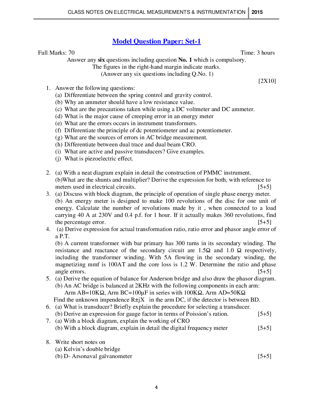 RRB Study Material For Electrical Measurements - Page 3