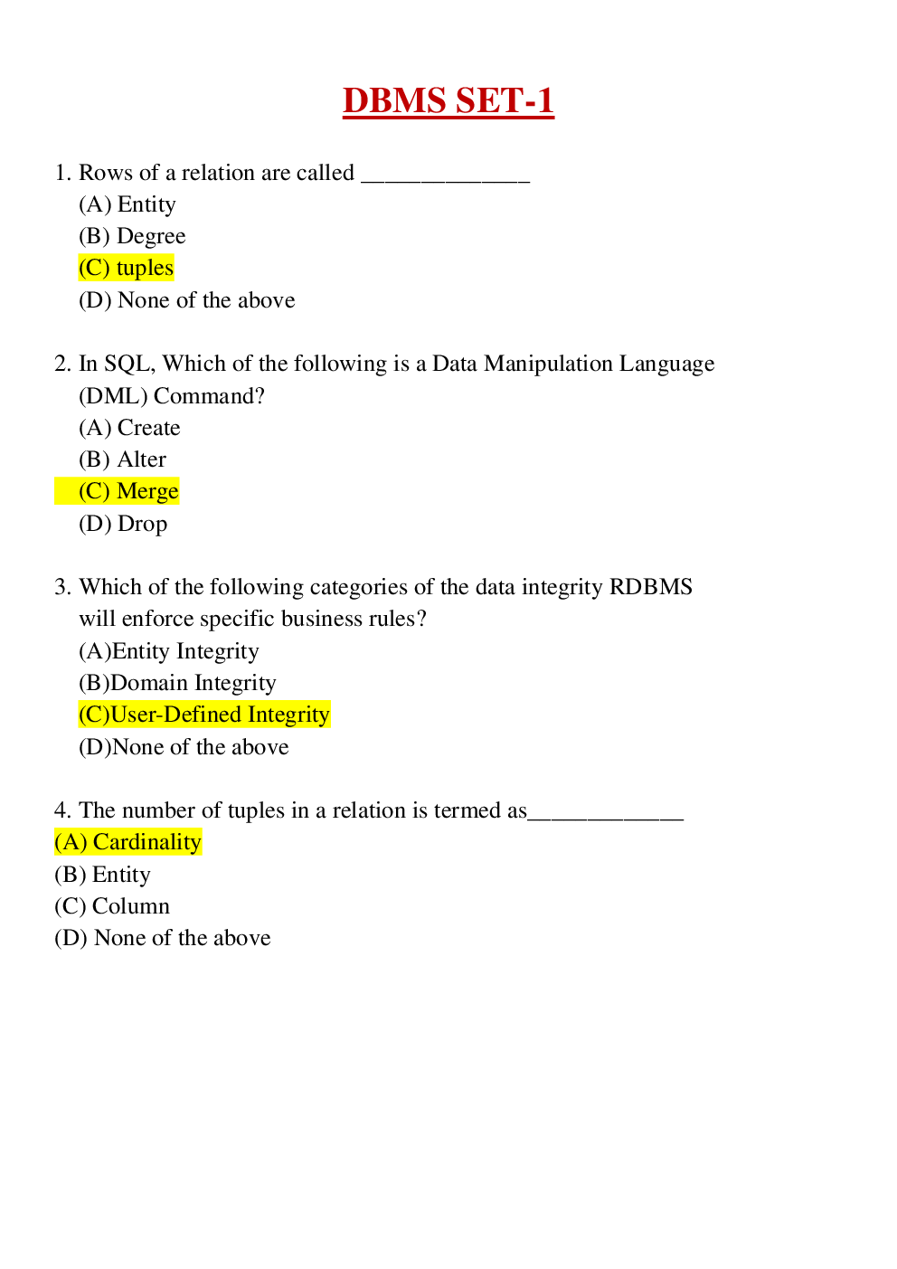 MCQs Computer For IBPS IT Officer - Page 2