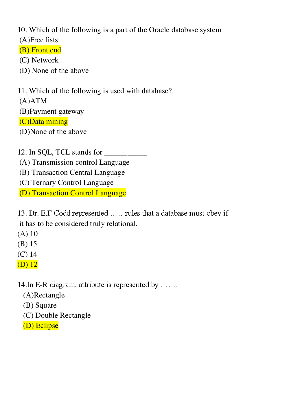 MCQs Computer For IBPS IT Officer - Page 4