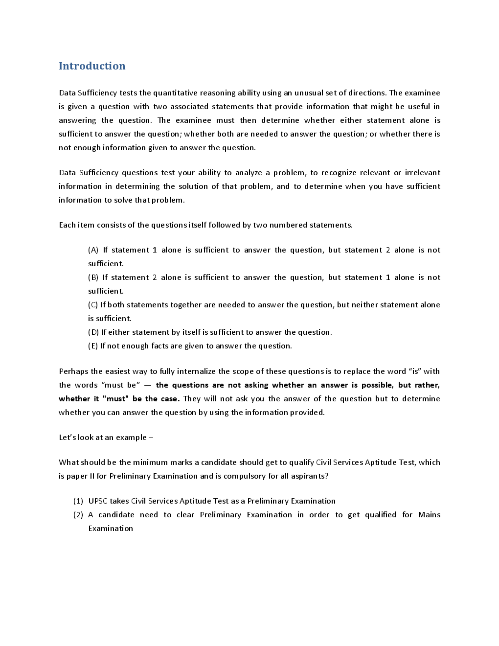 MCQs IBPS Clerk Quantitative Aptitude (Data Sufficiency) - Page 2