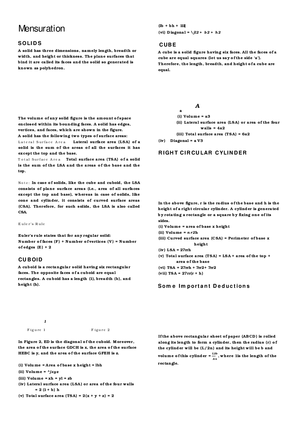 MCQs IBPS Clerk Quantitative Aptitude (Mensuration) - Page 2