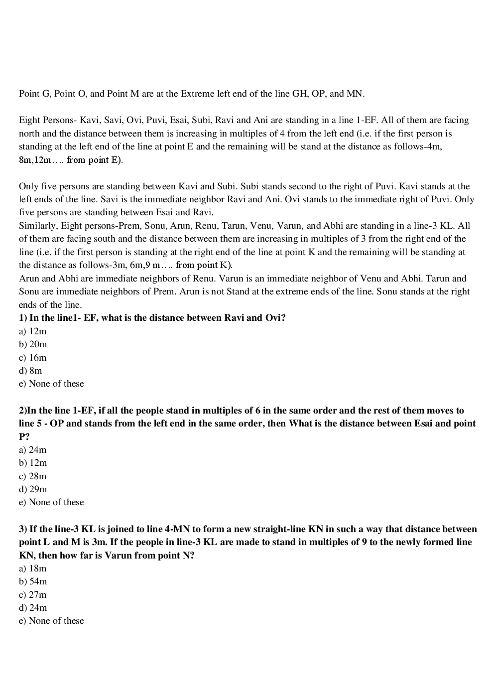 MCQs IBPS Clerk Reasoning (Seating Arrangement-II) - Page 3