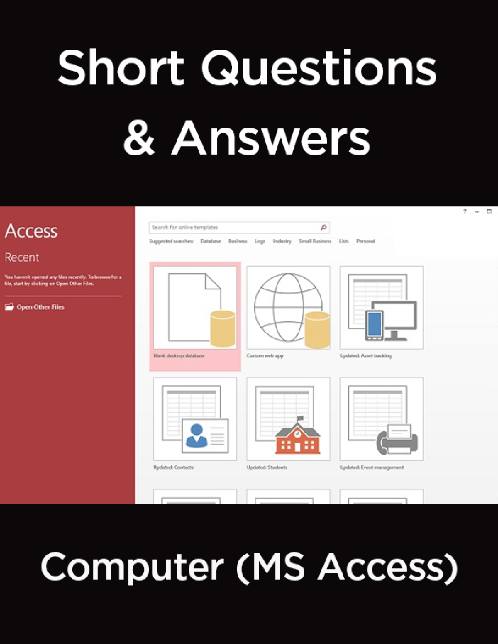 Short Questions & Answers Computer (MS Access) - Page 1