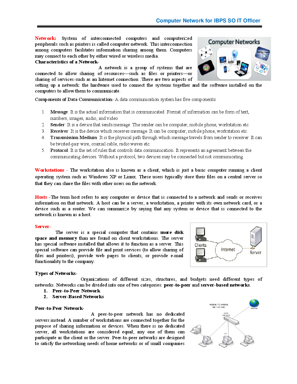 Study Materials Computer Network For IBPS SO IT Officer - Page 2