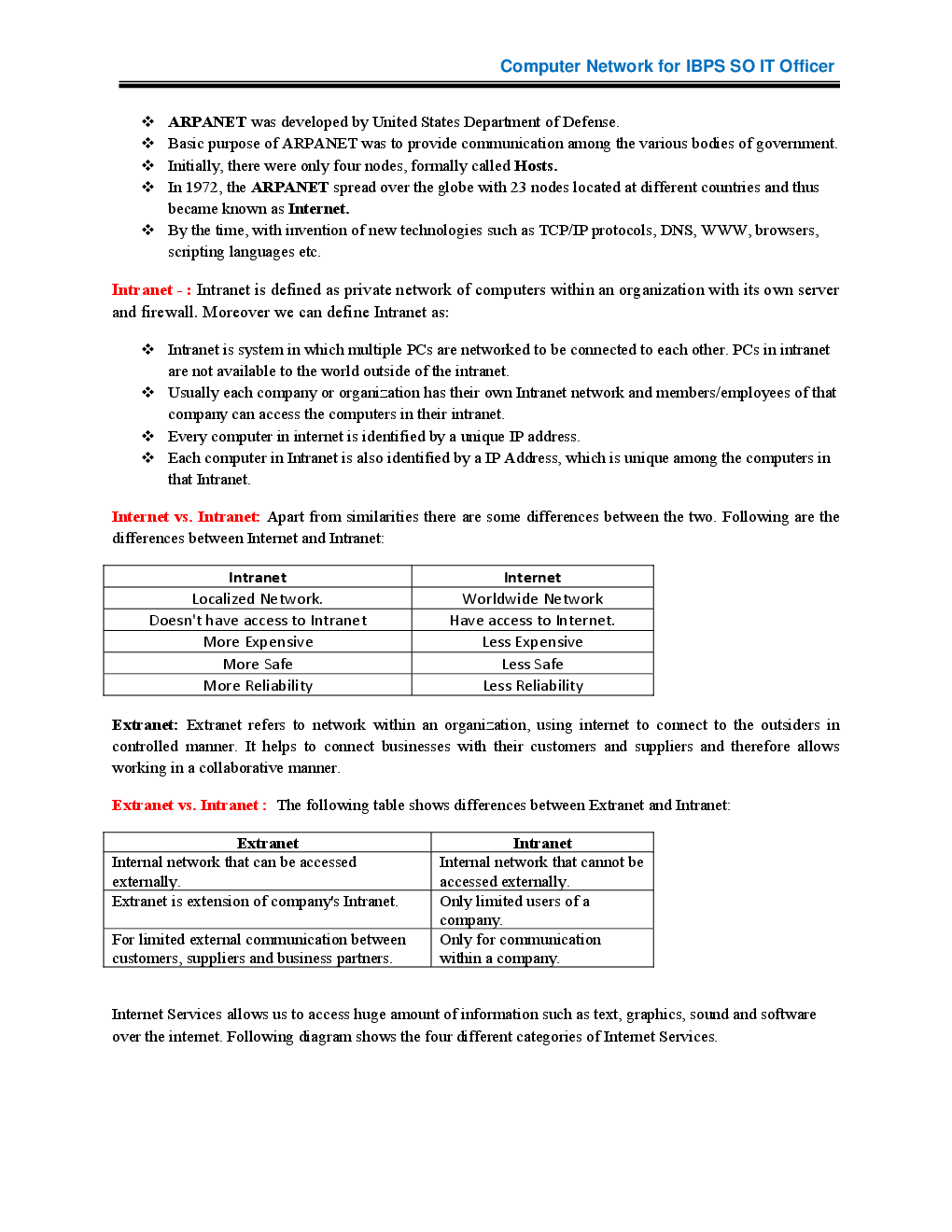Study Materials Computer Network For IBPS SO IT Officer - Page 5