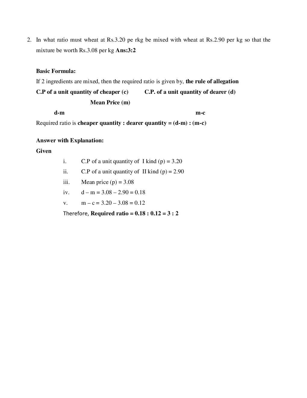 Study Notes Of Quantitative Aptitude (Ratio & Proportion) - Page 3