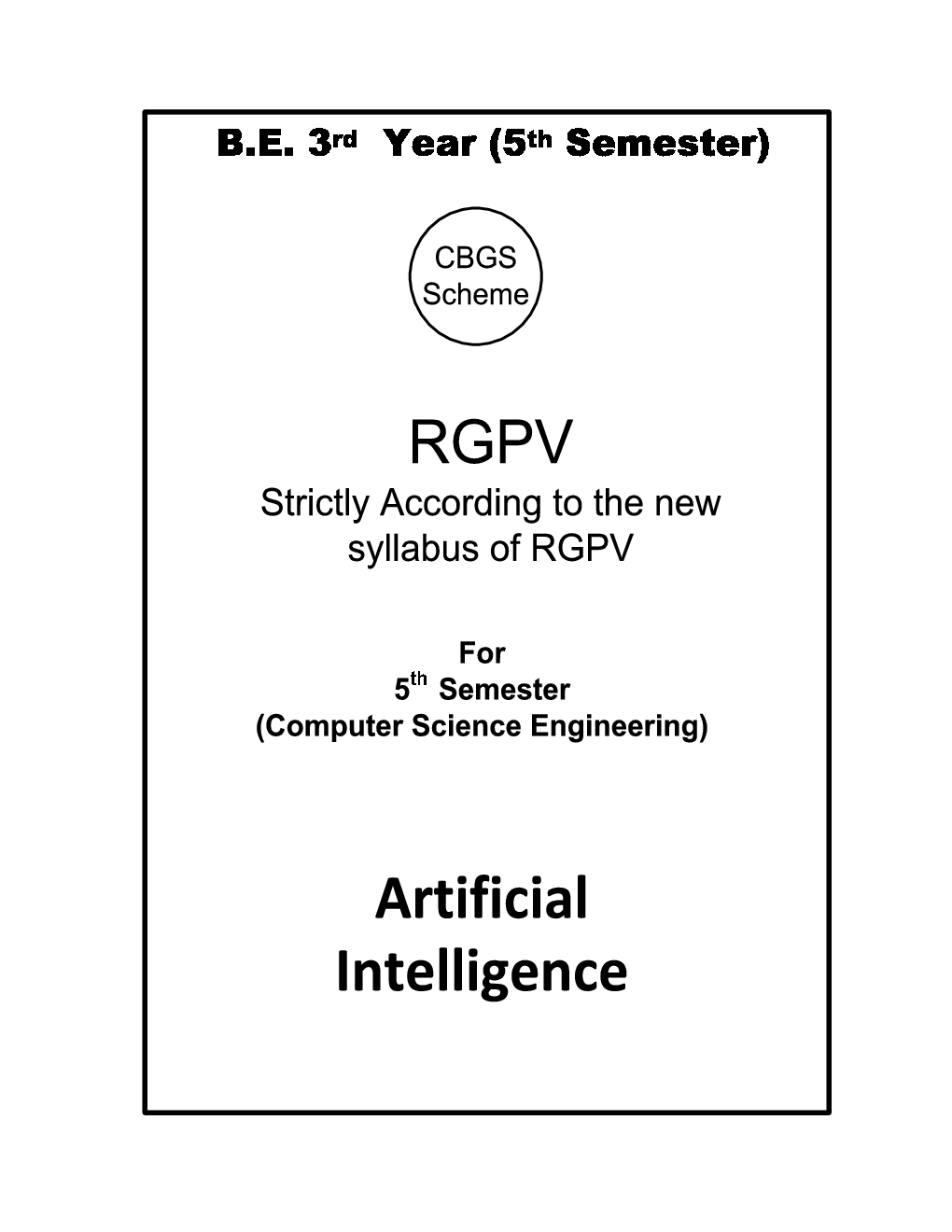 Artificial Intellegence For RGPV BE 5th Sem Computer Science Engineering - Page 2