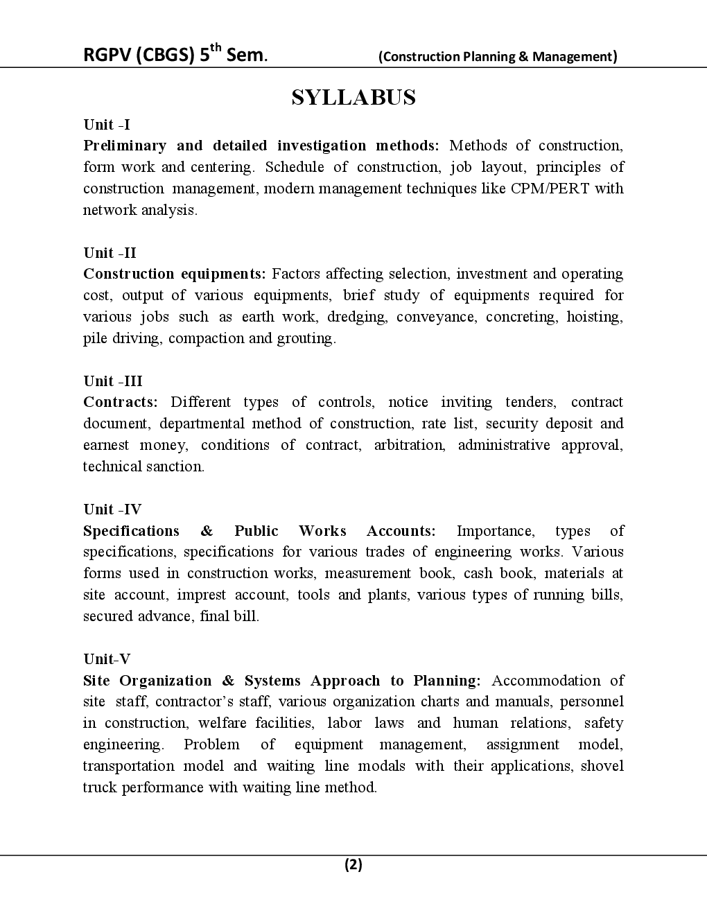 Construction Planning & Management For RGPV BE 5th Sem Civil Engineering - Page 3