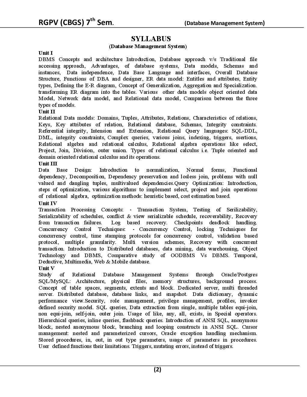 Database Management System For RGPV BE 5th Sem Computer Science Engineering - Page 3