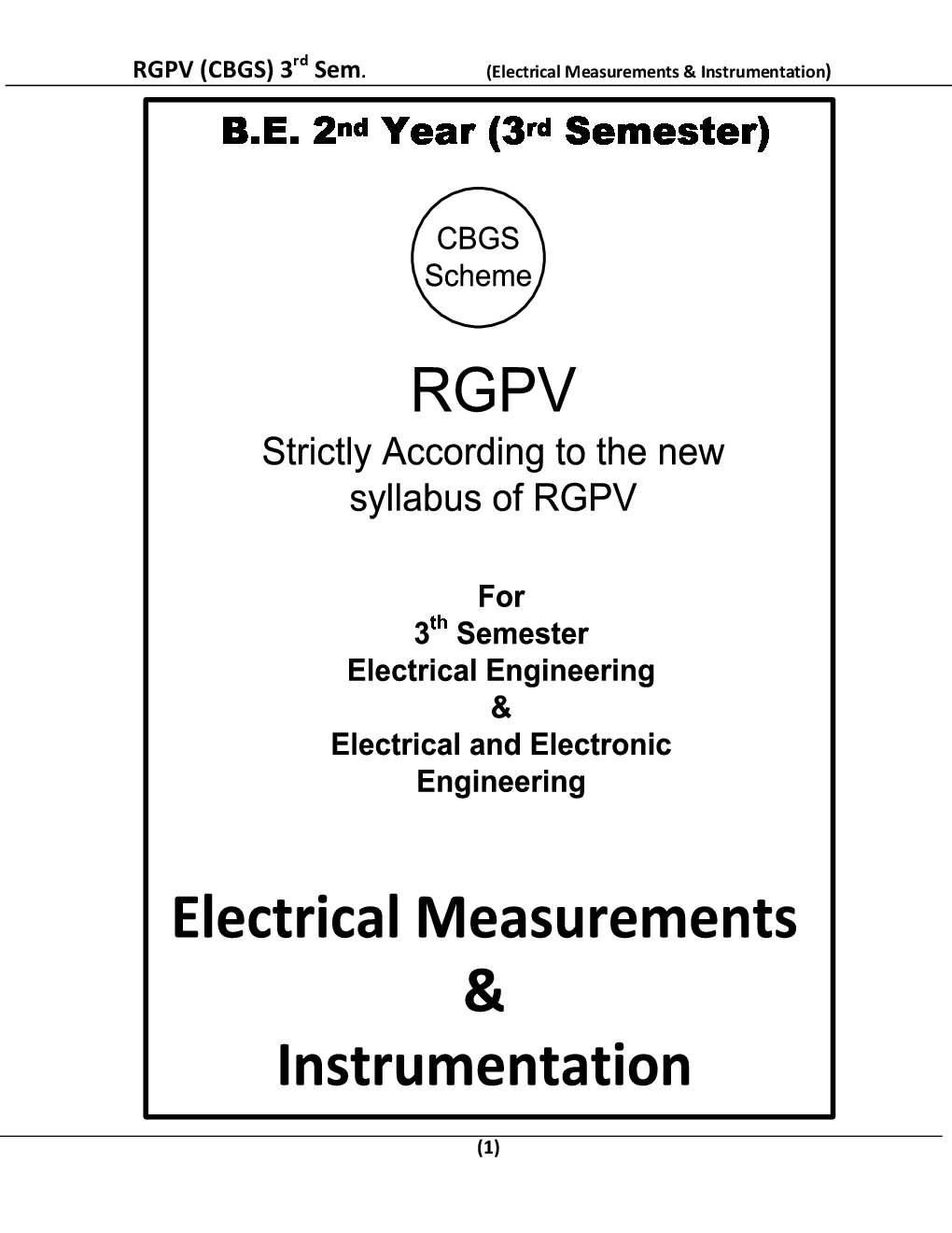 Electrical Measurements & Instrumentation For RGPV BE 3rd Sem Electrical & Electronic Engineering - Page 2
