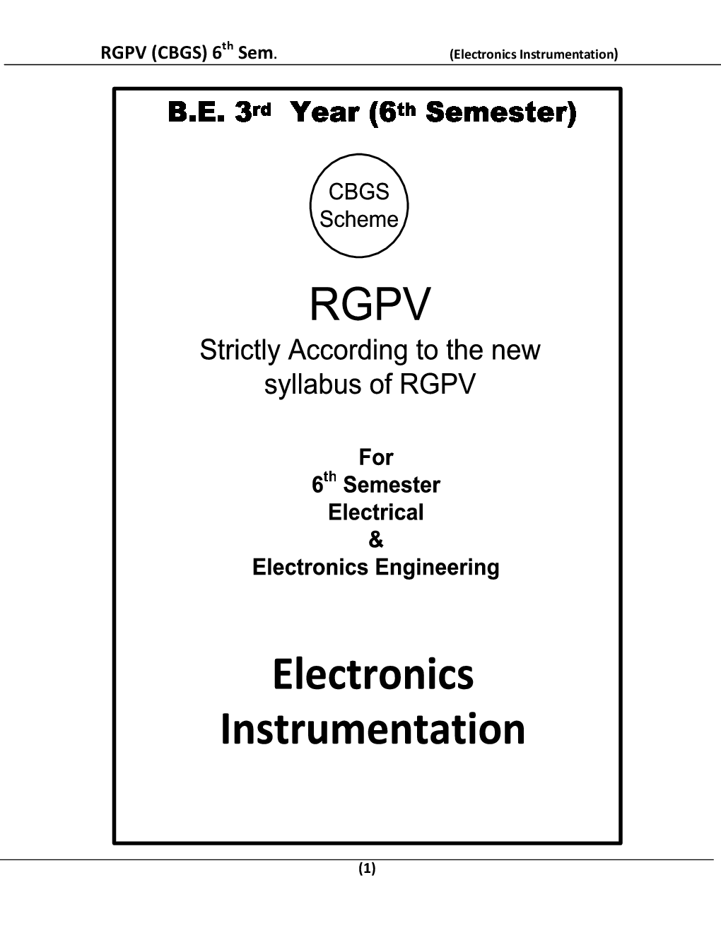 Electronics Instrumentation For RGPV BE 6th Sem Electrical & Electronic Engineering - Page 2