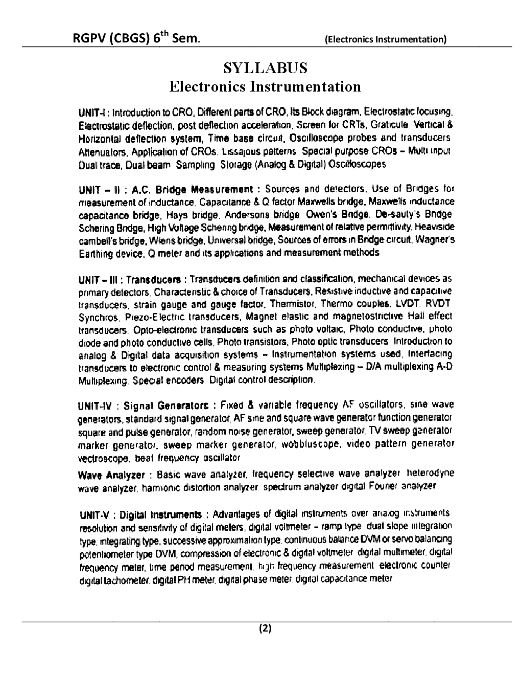 Electronics Instrumentation For RGPV BE 6th Sem Electrical & Electronic Engineering - Page 3