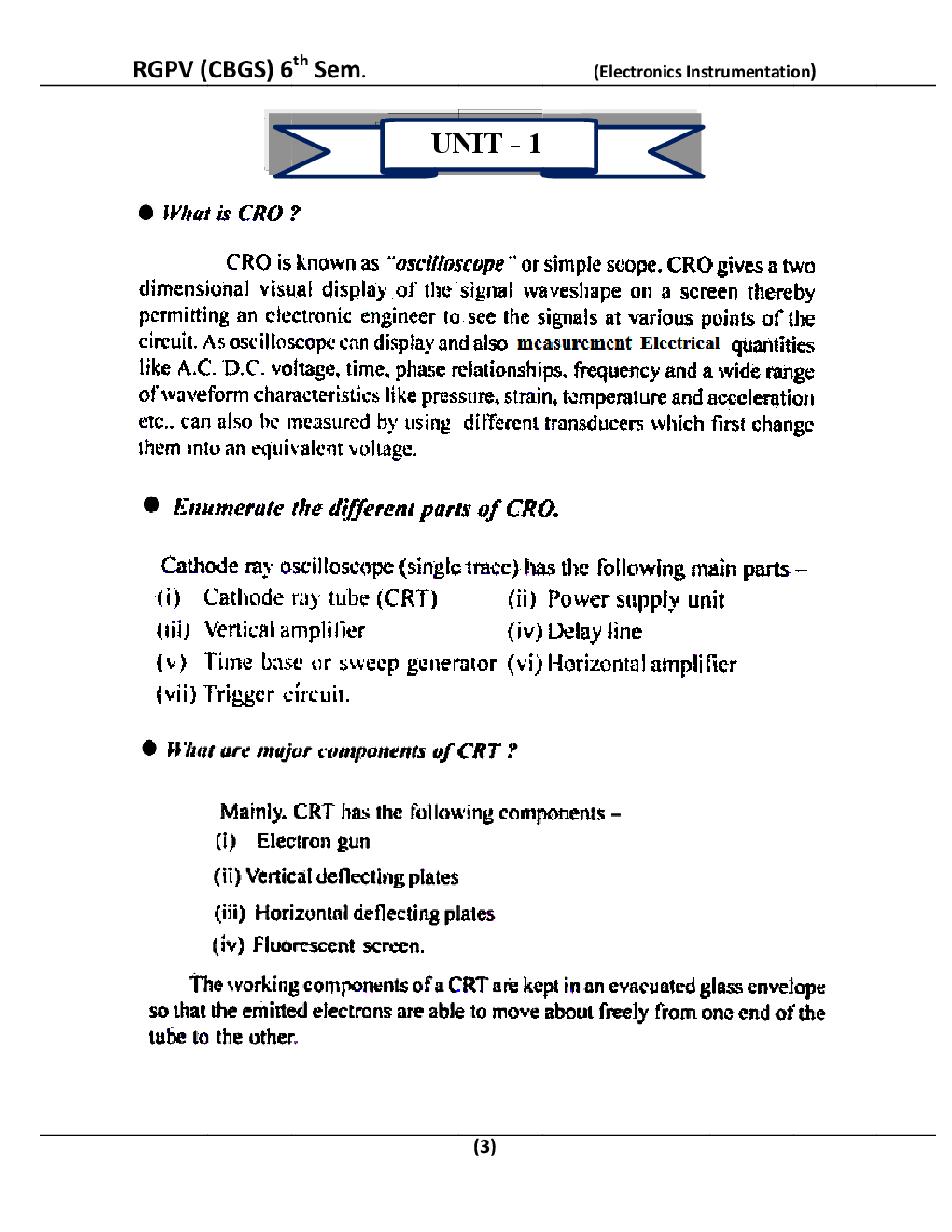 Electronics Instrumentation For RGPV BE 6th Sem Electrical & Electronic Engineering - Page 4