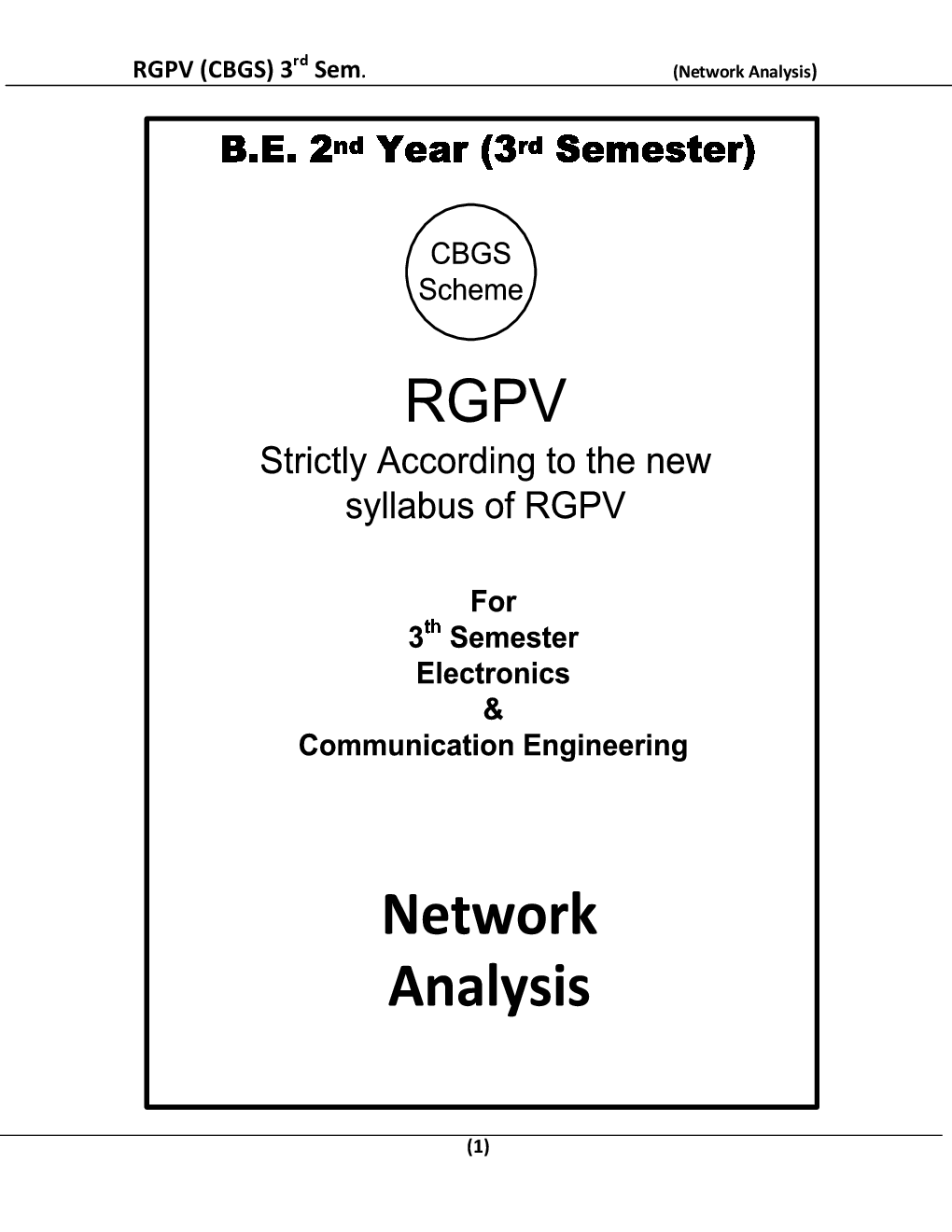 Network Analysis For RGPV BE 3rd Sem Eletronics Communication Engineering - Page 2