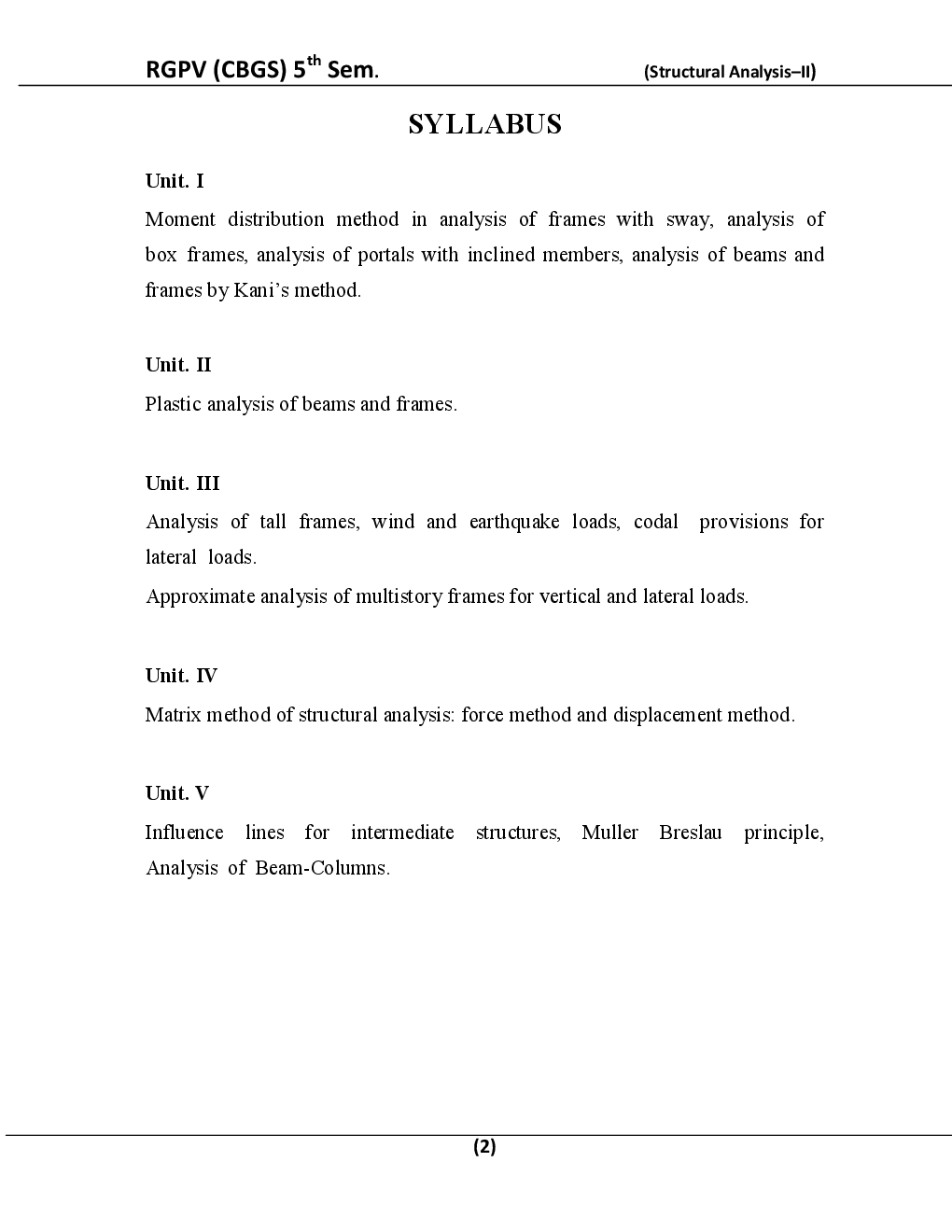 Structural Analysis–II For RGPV BE 5th Sem Civil Engineering - Page 3
