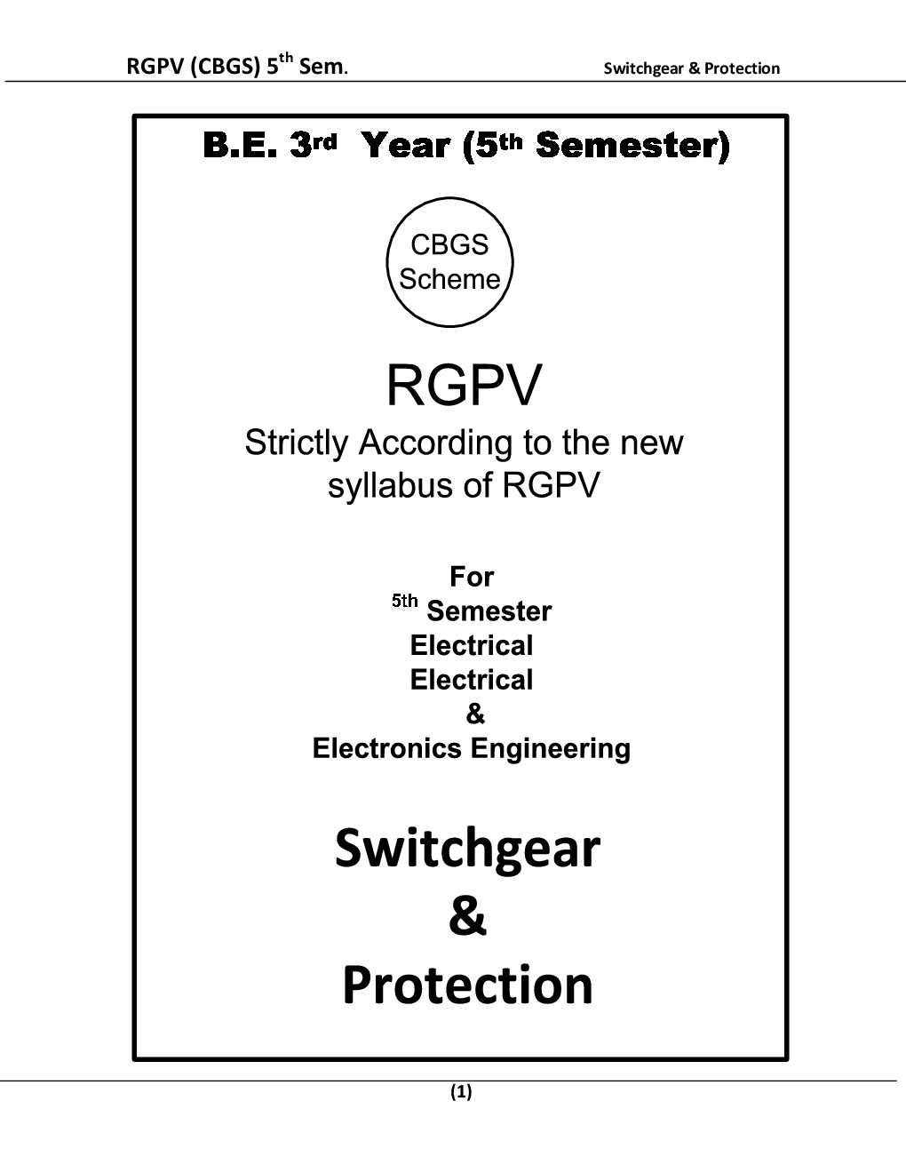 Switchgear & Protection For RGPV BE 5th Sem Electrical & Electronic Engineering - Page 2