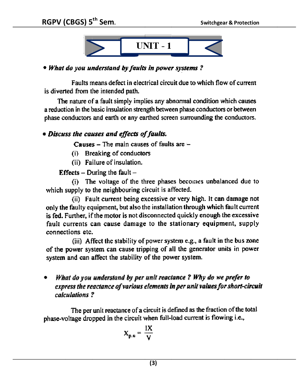 Switchgear & Protection For RGPV BE 5th Sem Electrical & Electronic Engineering - Page 4