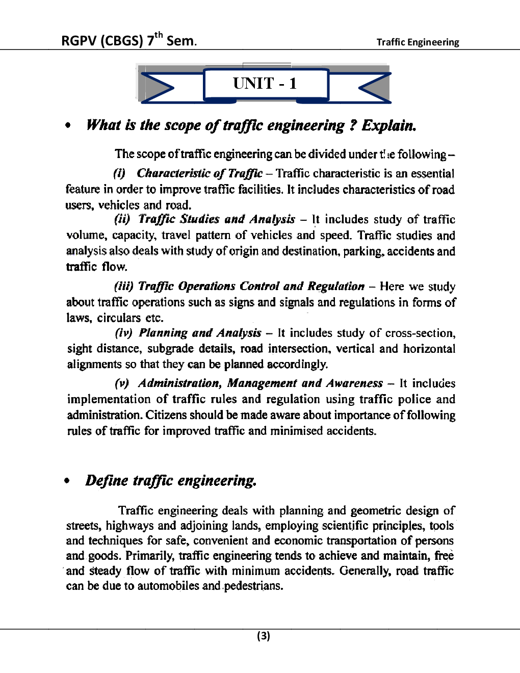 Traffic Engineering For RGPV BE 7th Sem Civil Engineering - Page 4