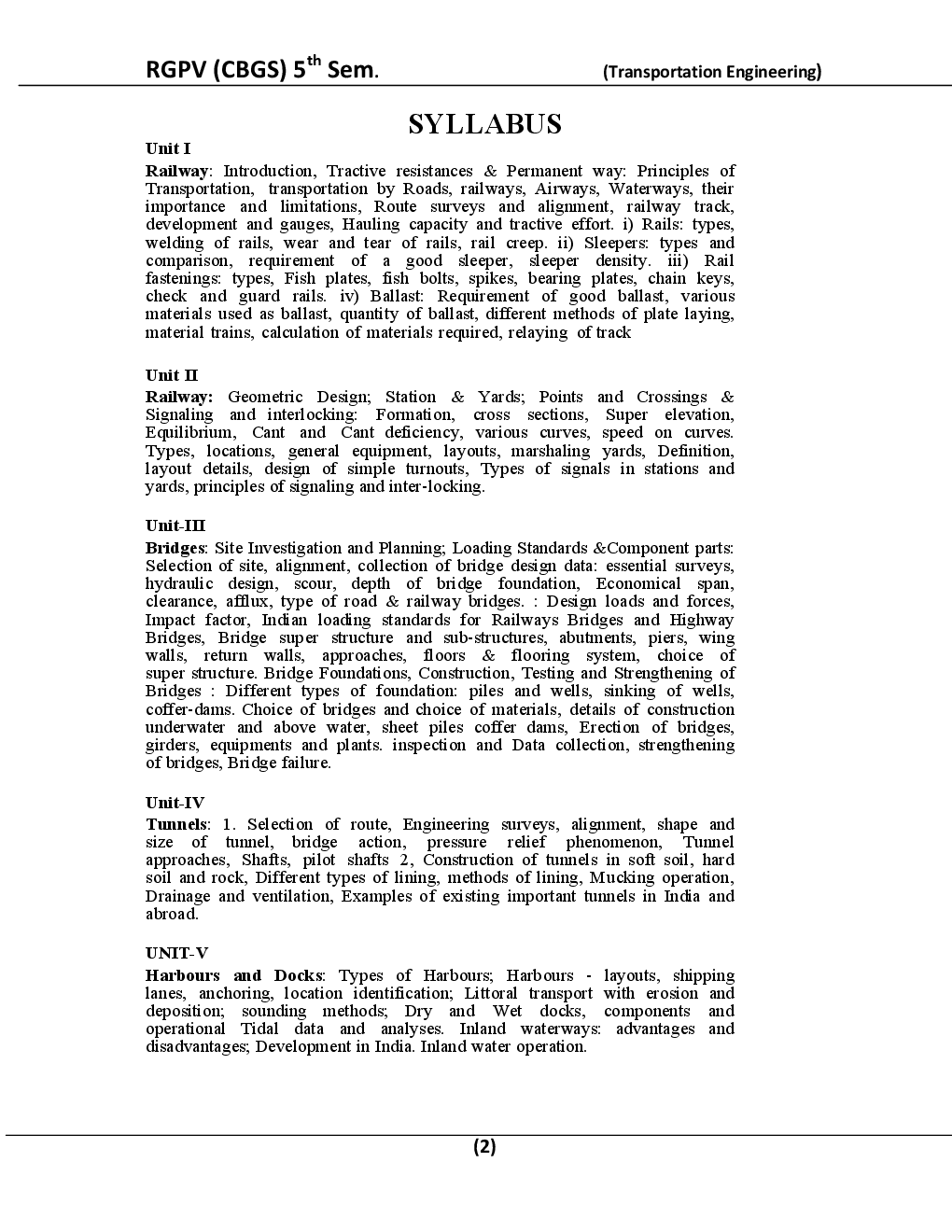 Transportation Engineering For RGPV BE 5th Sem Civil Engineering - Page 3