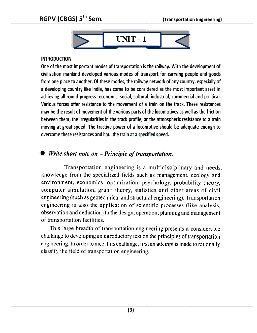 Transportation Engineering For RGPV BE 5th Sem Civil Engineering - Page 4