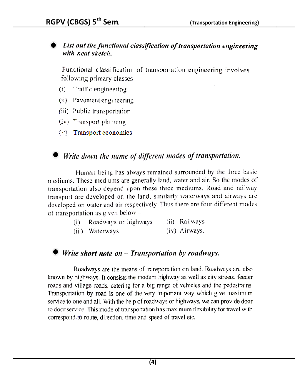 Transportation Engineering For RGPV BE 5th Sem Civil Engineering - Page 5