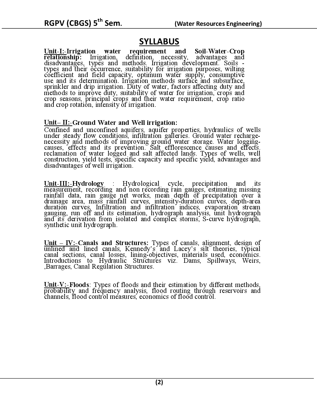 Water Resources Engineering For RGPV BE 5th Sem Civil Engineering - Page 3