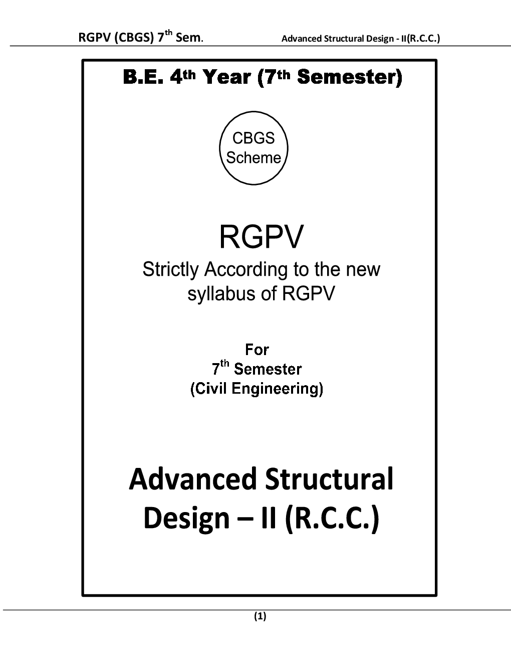 Advanced Structural Design - II (R.C.C.) For RGPV BE 7th Sem Civil Engineering - Page 2