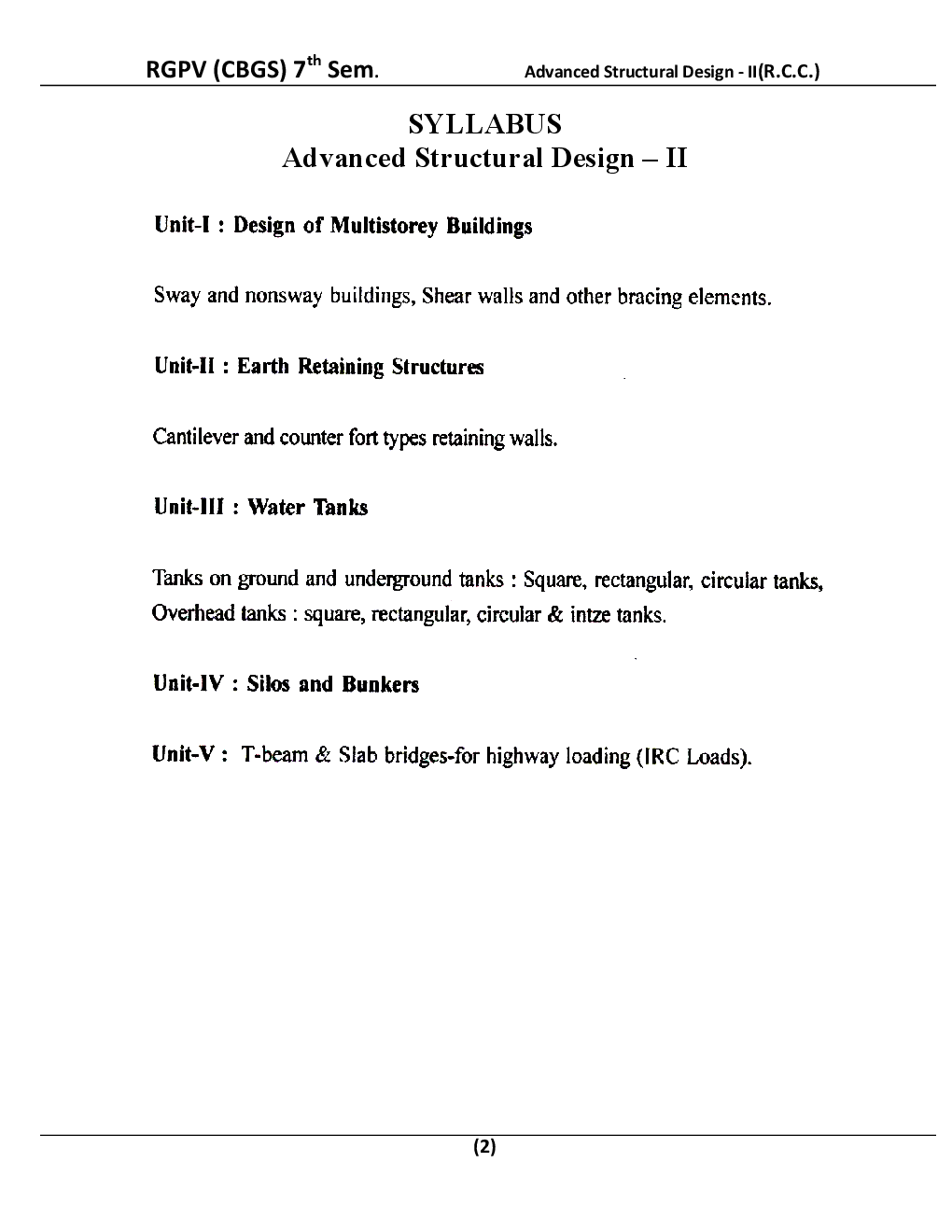 Advanced Structural Design - II (R.C.C.) For RGPV BE 7th Sem Civil Engineering - Page 3