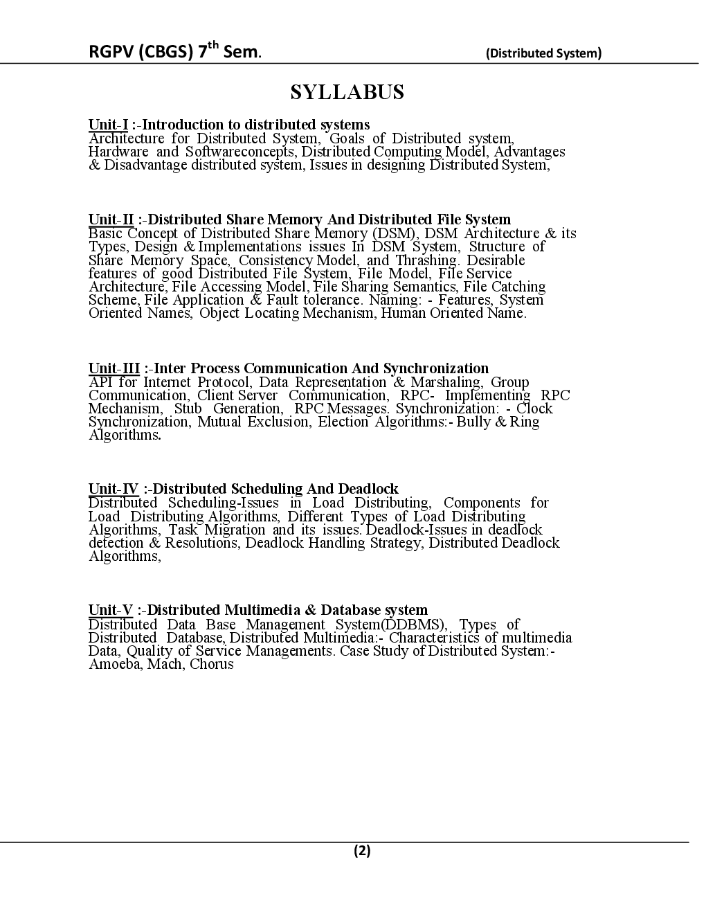 Distributed System For RGPV BE 7th Sem Computer Science Engineering - Page 3