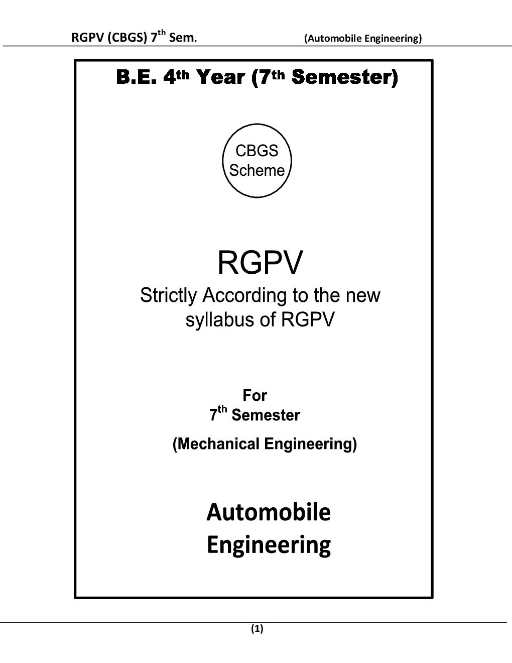 Automobile Engineering For RGPV BE 7th Sem Mechanical Engineering  - Page 2