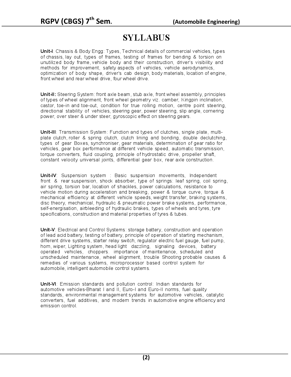 Automobile Engineering For RGPV BE 7th Sem Mechanical Engineering  - Page 3