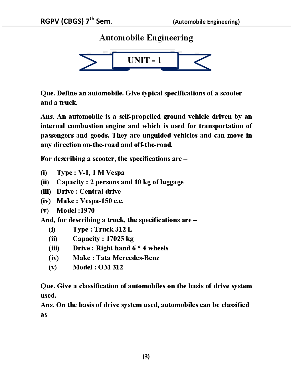 Automobile Engineering For RGPV BE 7th Sem Mechanical Engineering  - Page 4