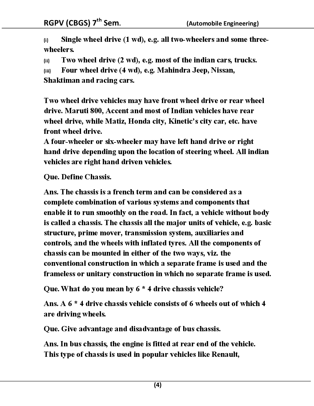 Automobile Engineering For RGPV BE 7th Sem Mechanical Engineering  - Page 5