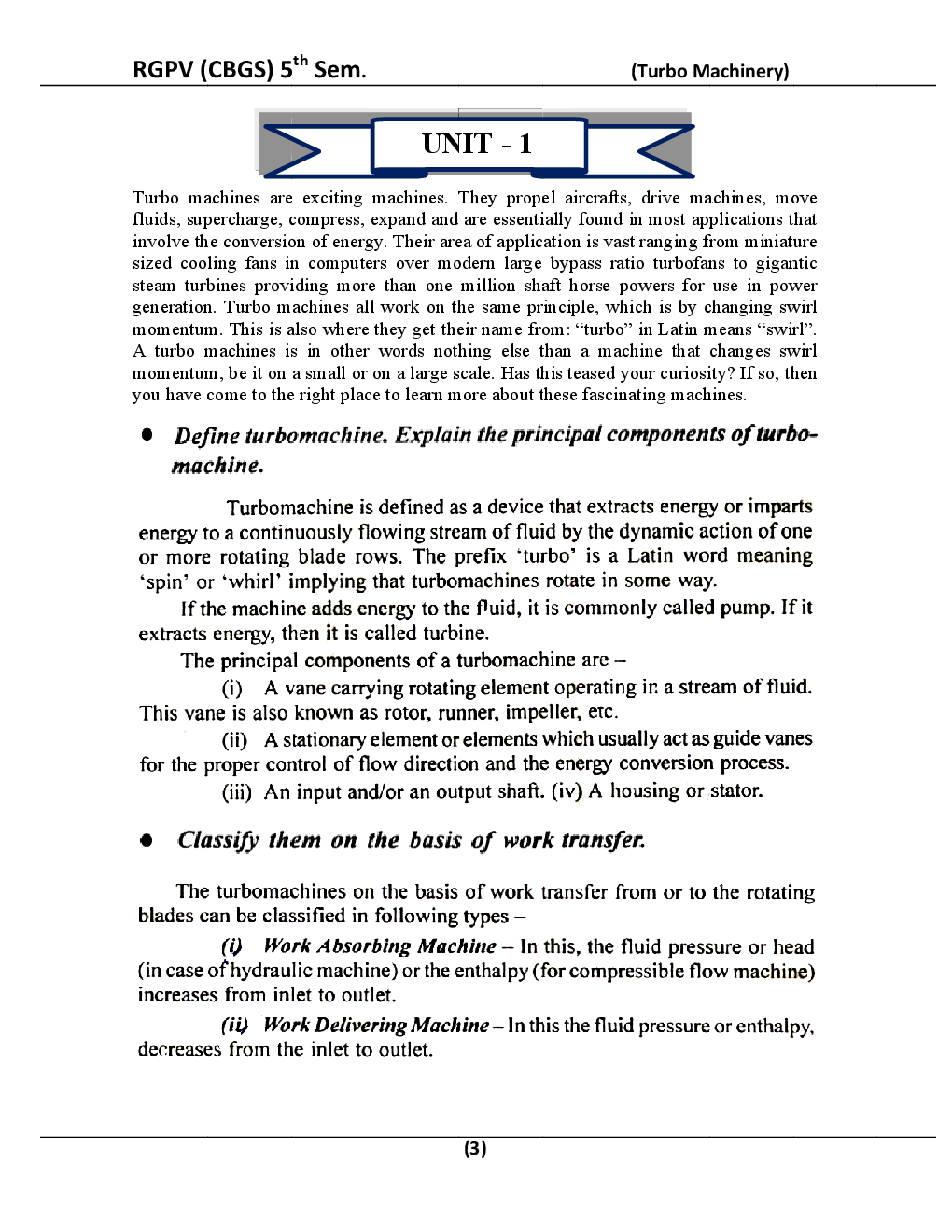 Turbo Machinery For RGPV BE 5th Sem Mechanical Engineering - Page 4