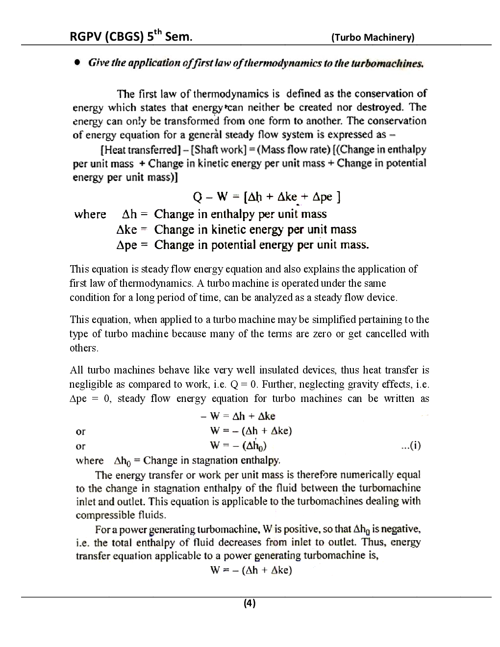 Turbo Machinery For RGPV BE 5th Sem Mechanical Engineering - Page 5