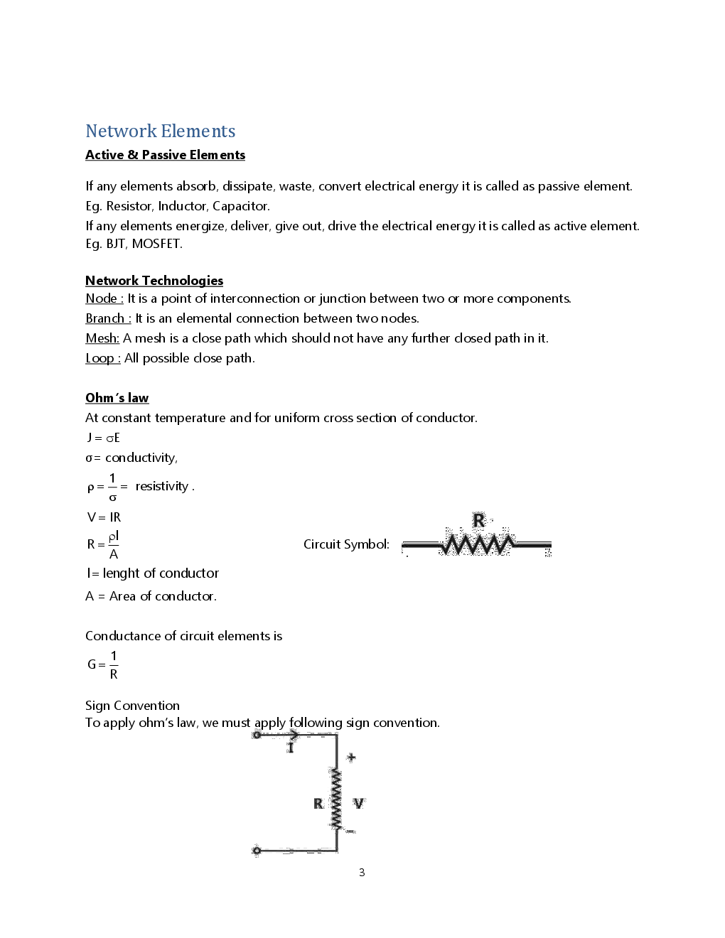 Network Theory Electrical & Electronics Notes For Engineering - Page 3