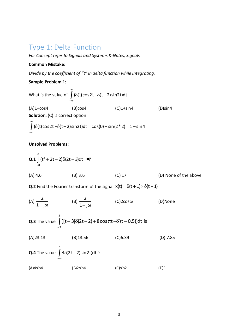 Signals and Systems - II Notes For Engineering - Page 3