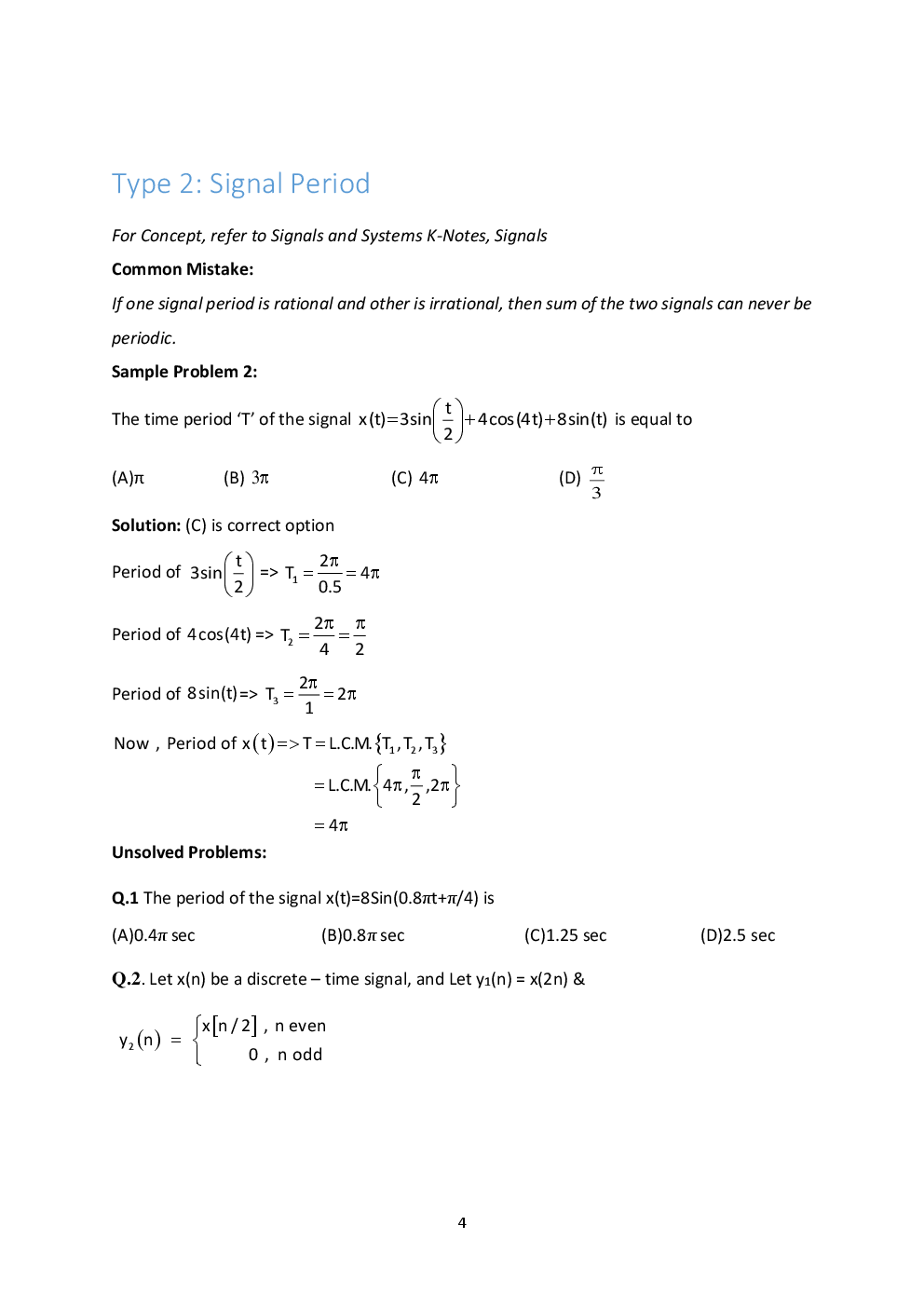 Signals and Systems - II Notes For Engineering - Page 4