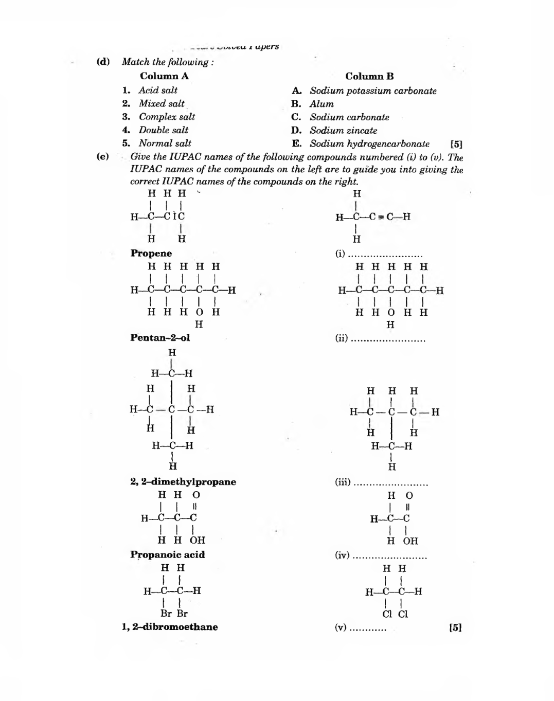 ICSE Previous Year Question Paper Chemistry (2007-2016) For Class-10 - Page 3