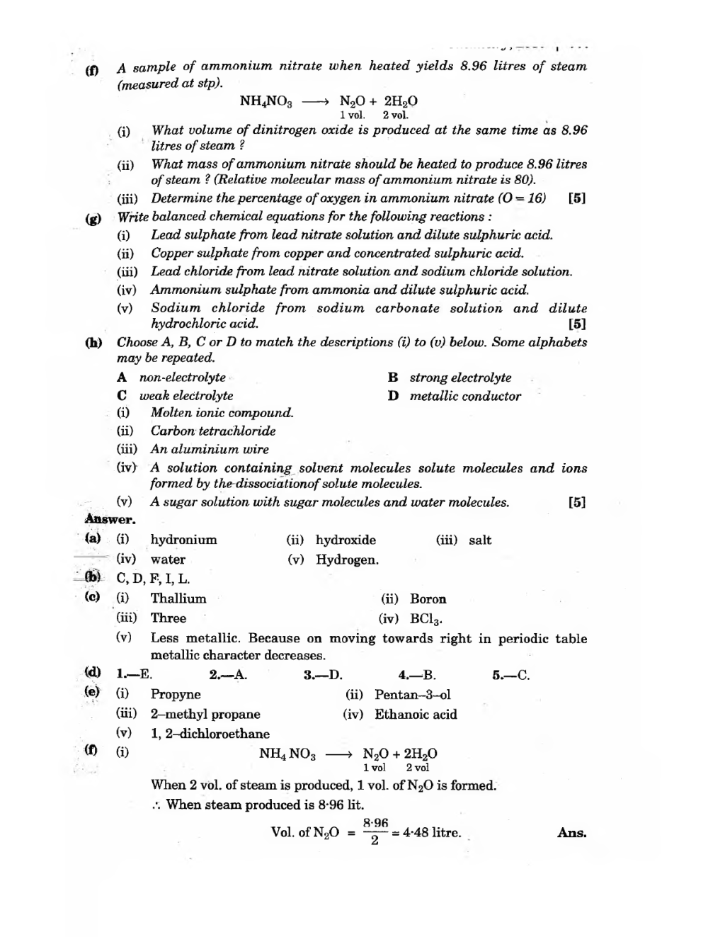 ICSE Previous Year Question Paper Chemistry (2007-2016) For Class-10 - Page 4