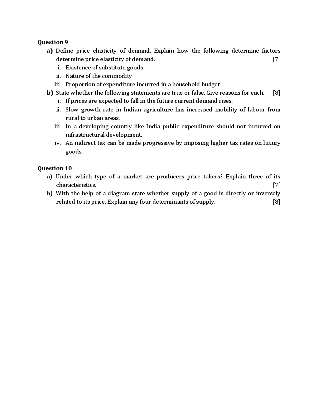 ICSE Previous Year Question Paper Economic Application (2013-2018) For Class-10 - Page 5