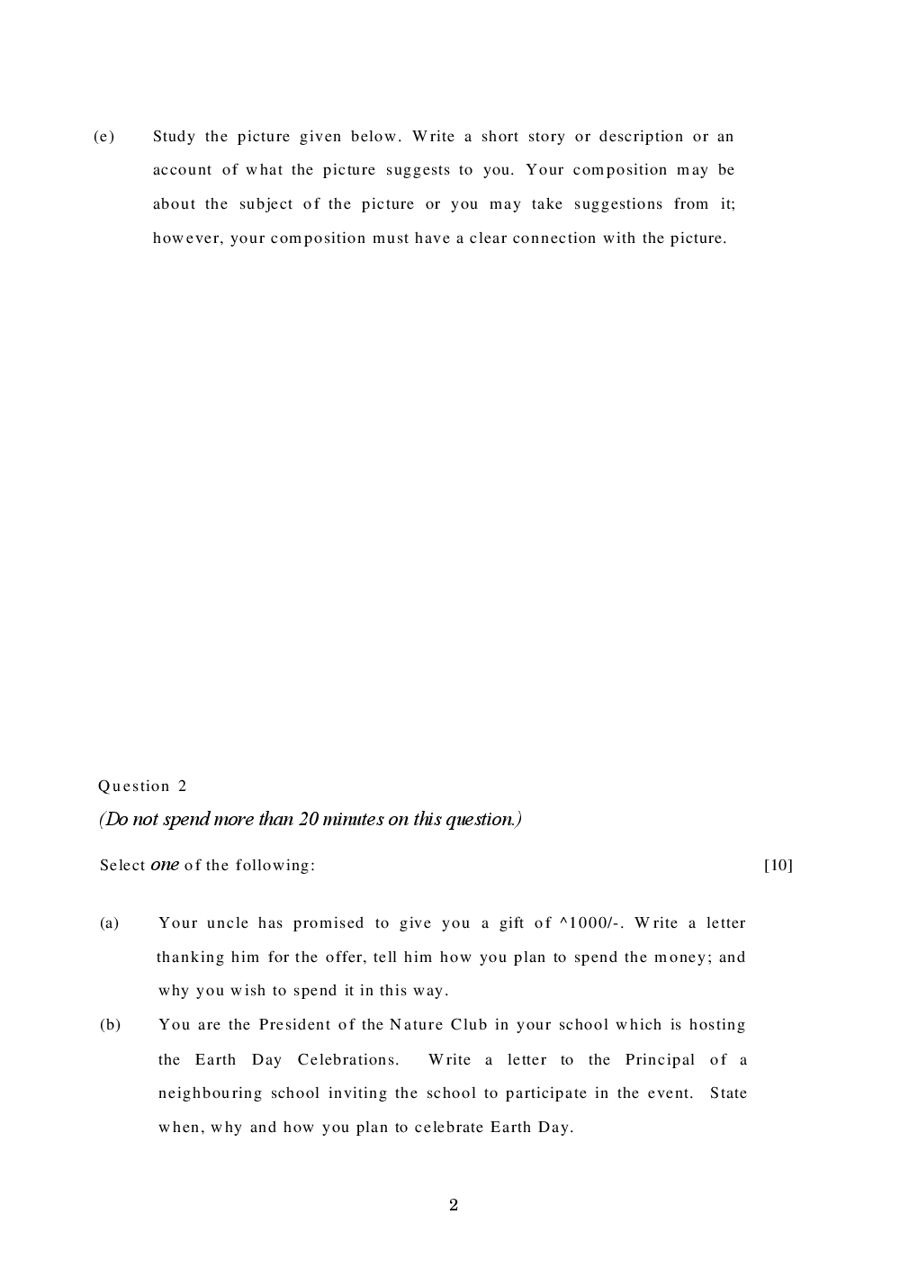 ICSE Previous Year Question Paper English (2006-2018) For Class-10 - Page 3